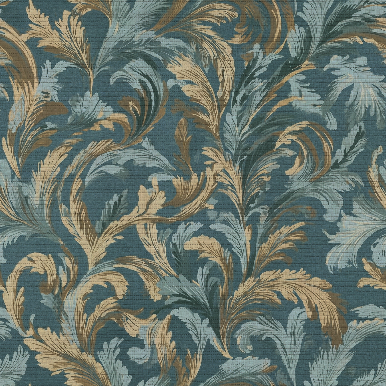 Verdigris Plume Faux Grasscloth Wallpaper