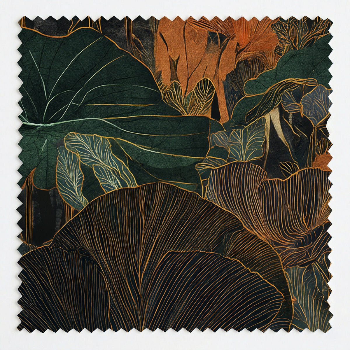 Verdure in Brass Pattern - Fabric - Painted Paper