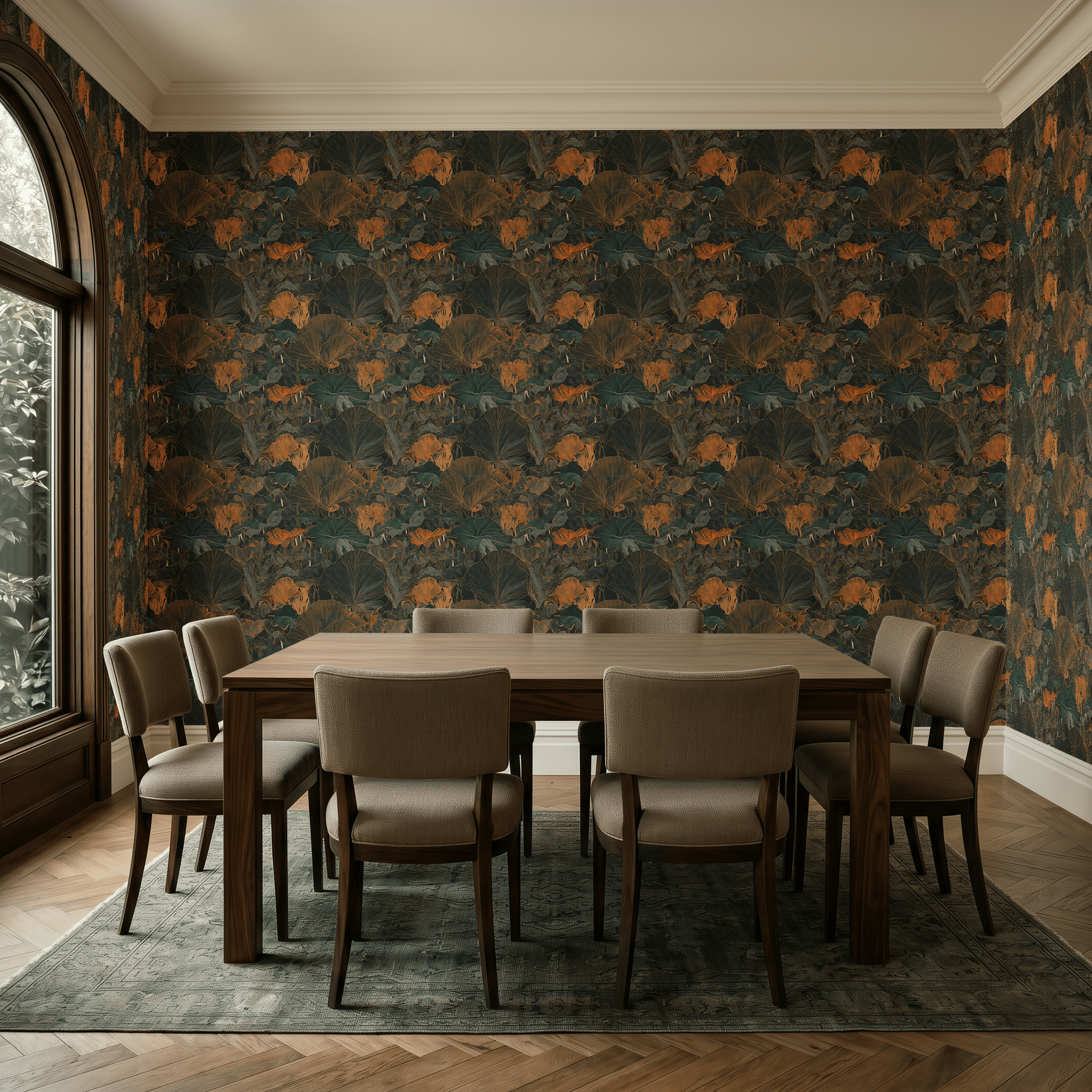 Verdure in Brass Pattern Wallpaper - Painted Paper