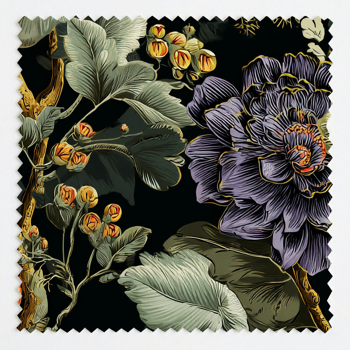Veronica Blooms - Fabric - Painted Paper