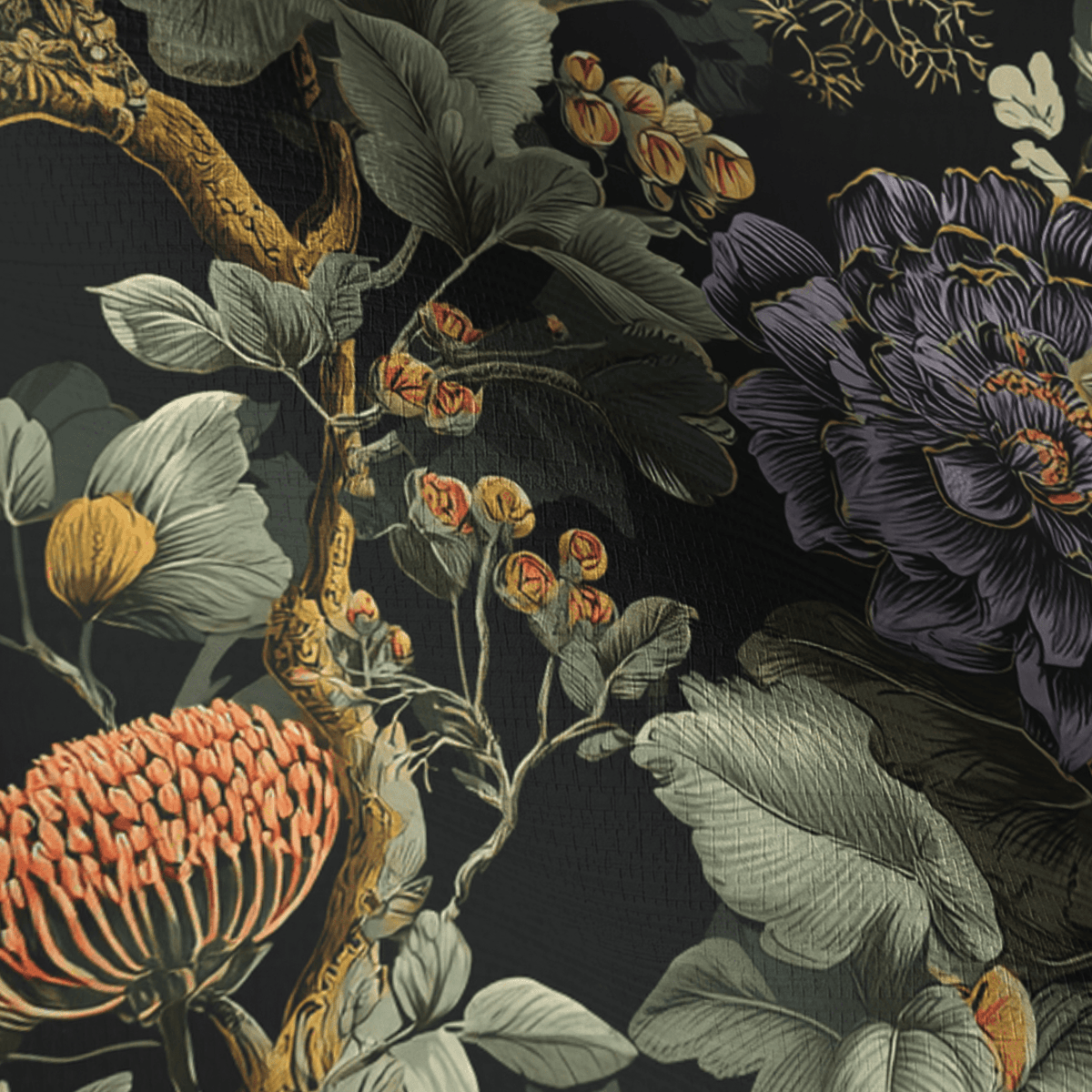 Veronica Blooms Faux Grasscloth Wallpaper - Painted Paper