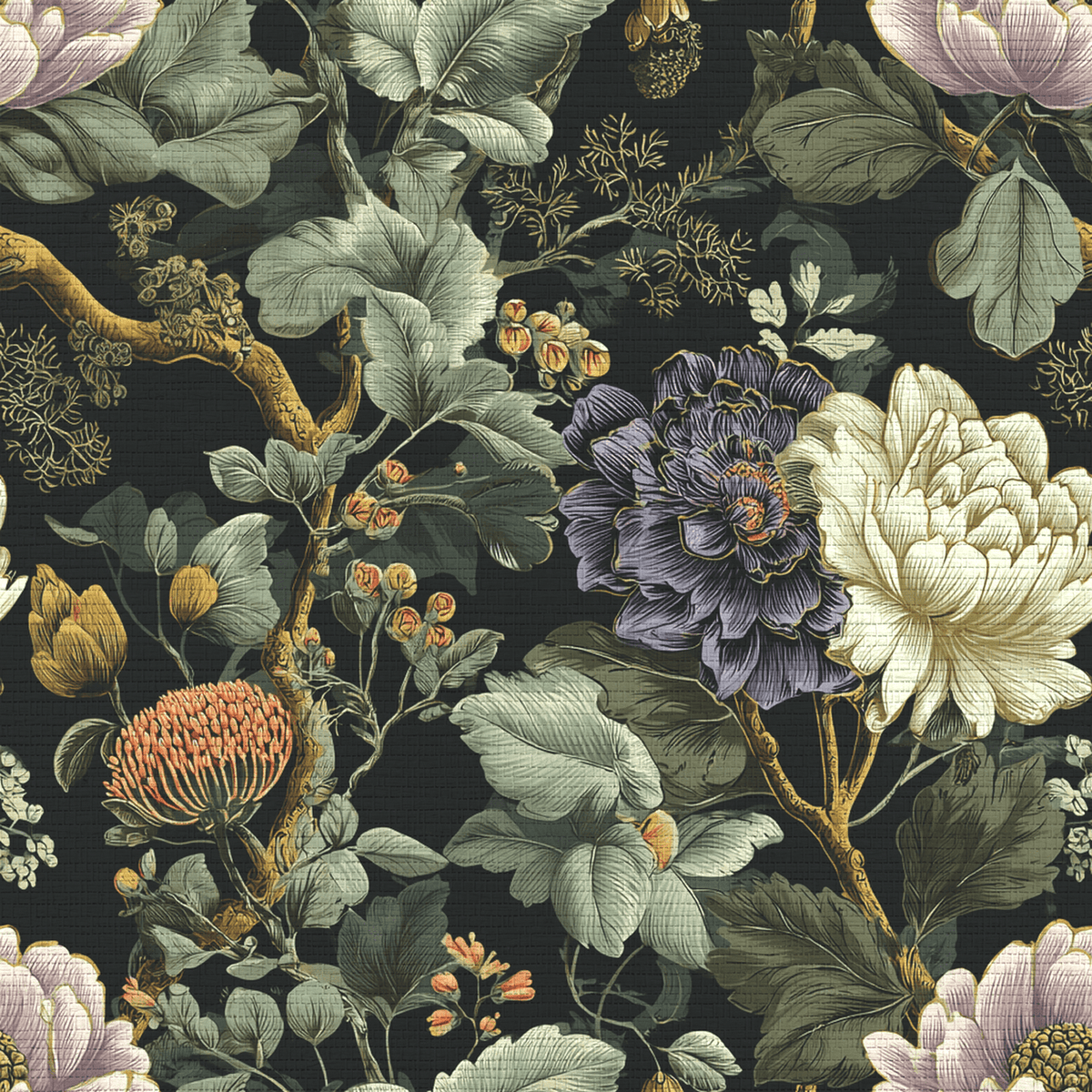 Veronica Blooms Faux Grasscloth Wallpaper - Painted Paper