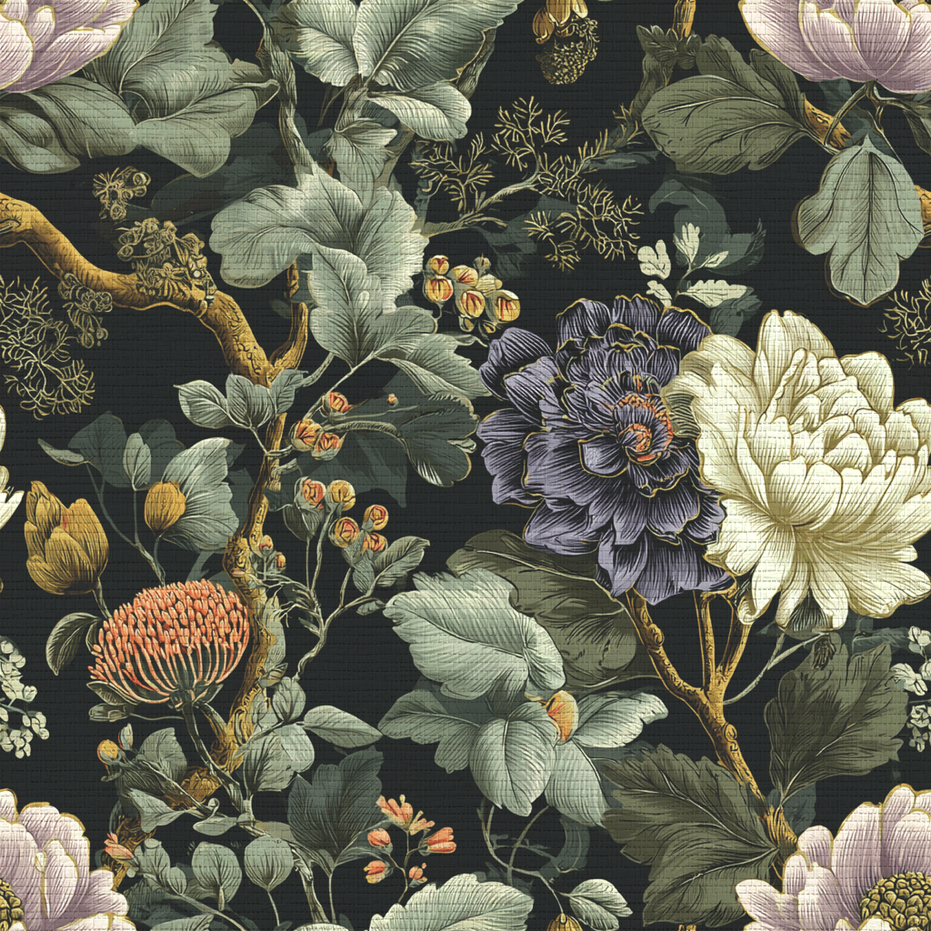 Veronica Blooms Faux Grasscloth Wallpaper
