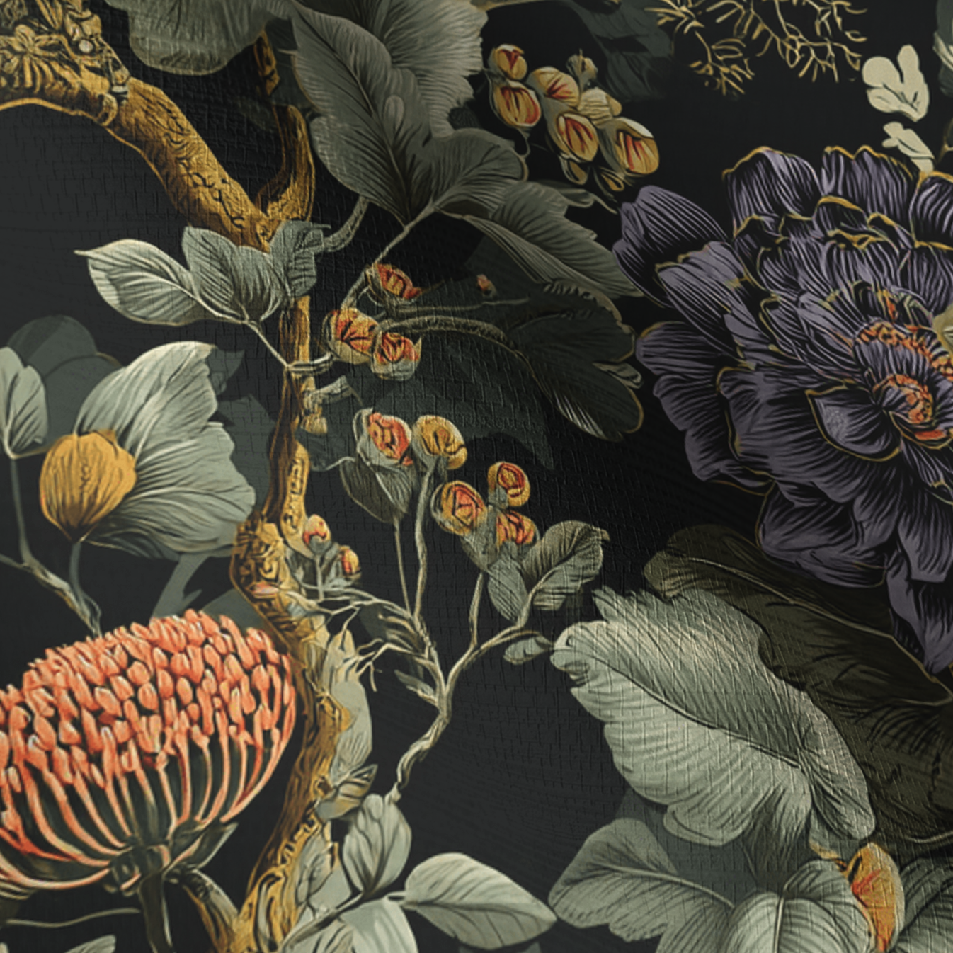 Veronica Blooms Faux Grasscloth Wallpaper