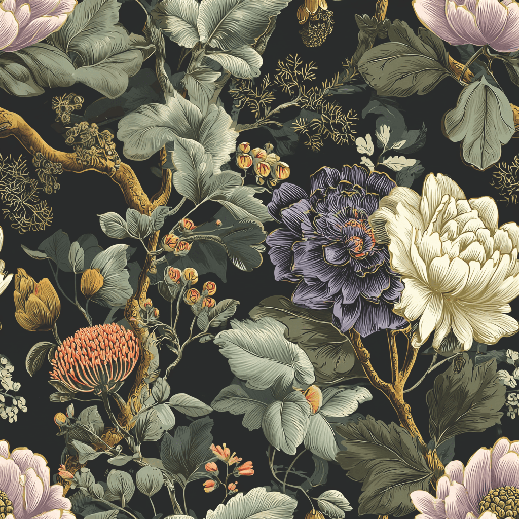 Veronica Blooms Wallpaper - Painted Paper