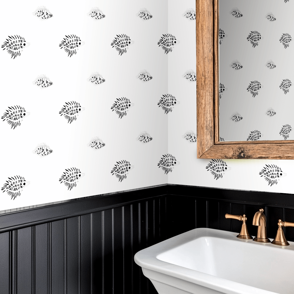 Vespera Fish Bone Wallpaper - Painted Paper