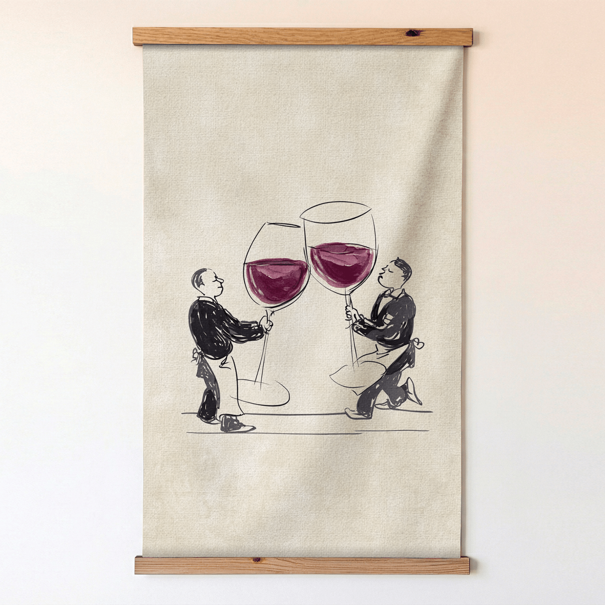 Vino on Tap - Tapestry - Painted Paper
