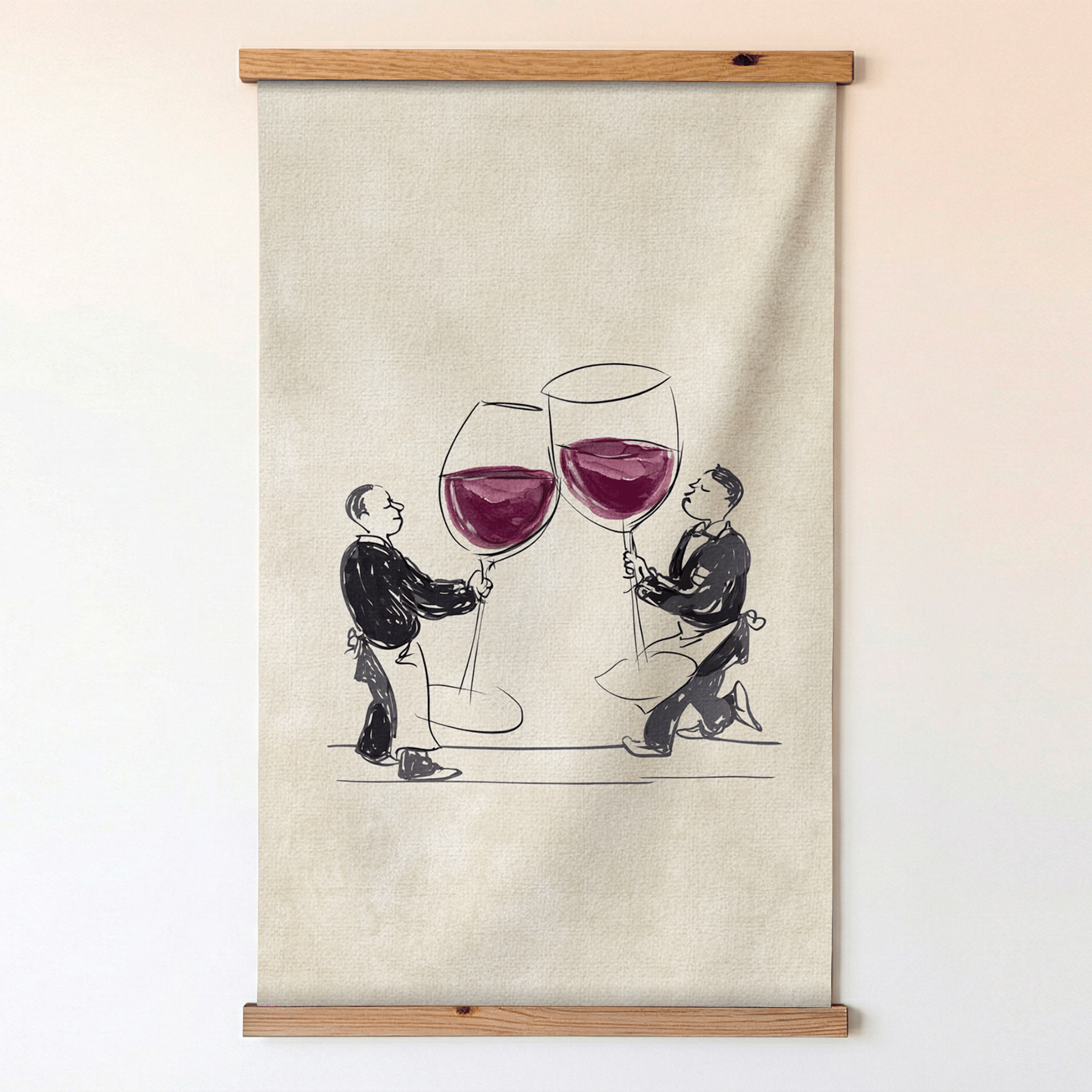 Vino on Tap - Tapestry - Painted Paper