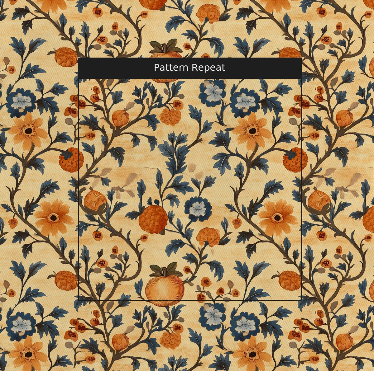 Vintage Orchard - Fabric - Painted Paper