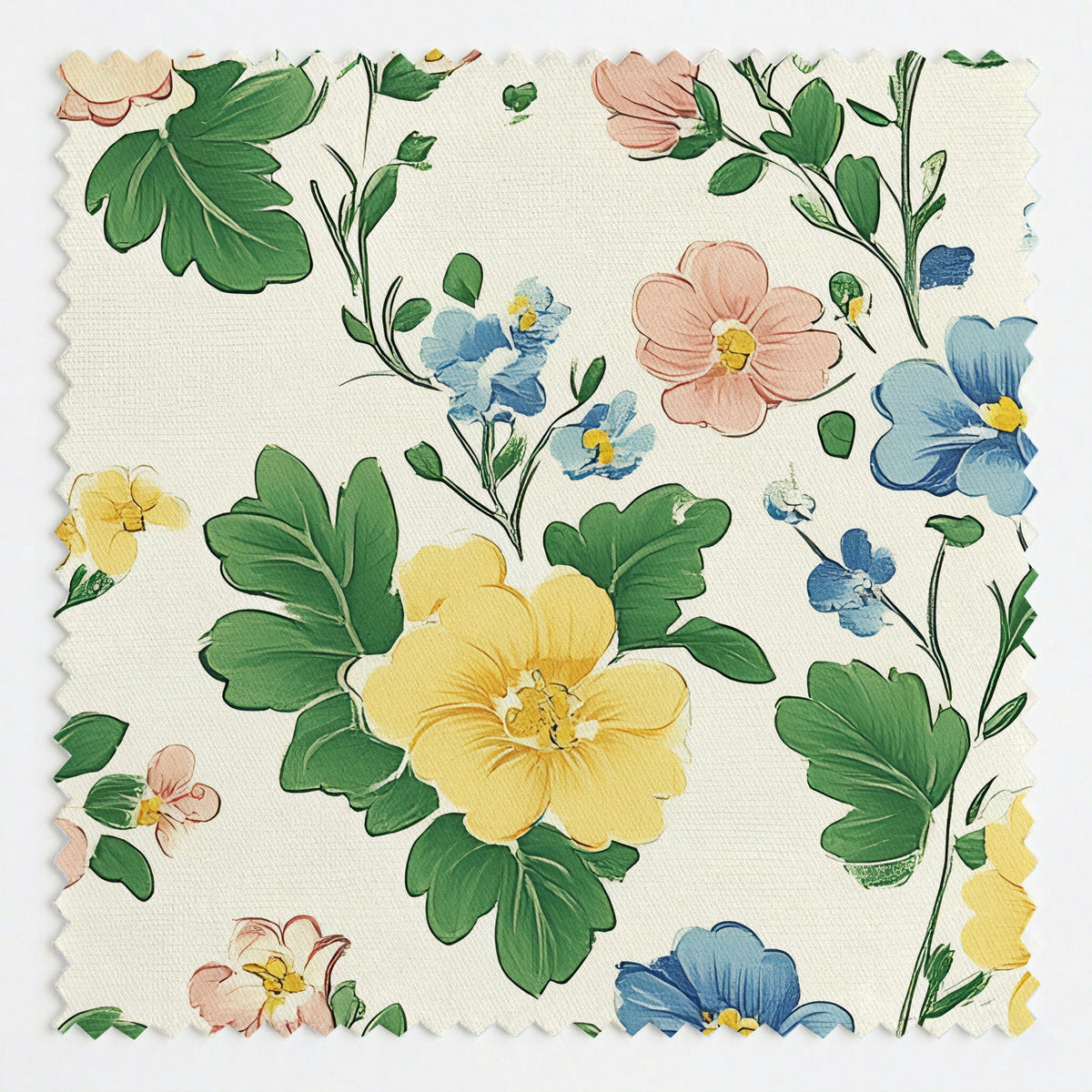 Vintage Petals - Fabric - Painted Paper