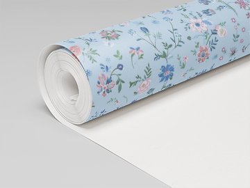 Violet Floral Wallpaper - Painted Paper