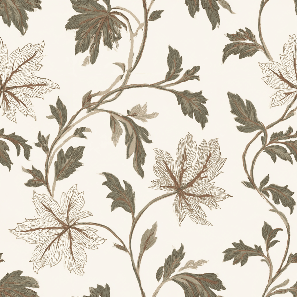 Vivienne Maple Vine Wallpaper - Painted Paper