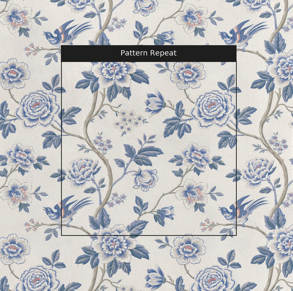 Vivienne Trail Porcelain - Fabric - Painted Paper