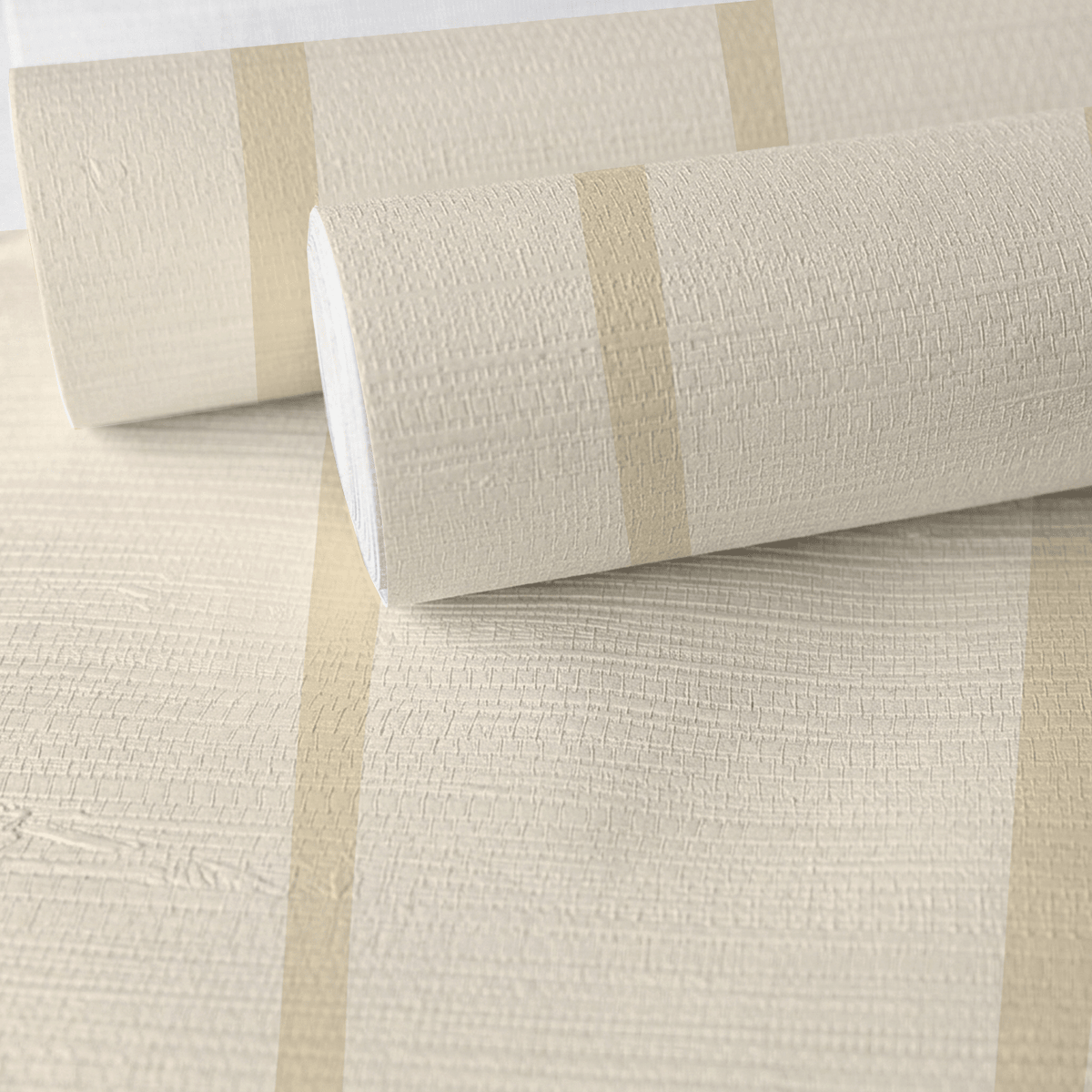 Waterline - Butter Yellow Faux Grasscloth Wallpaper - Painted Paper