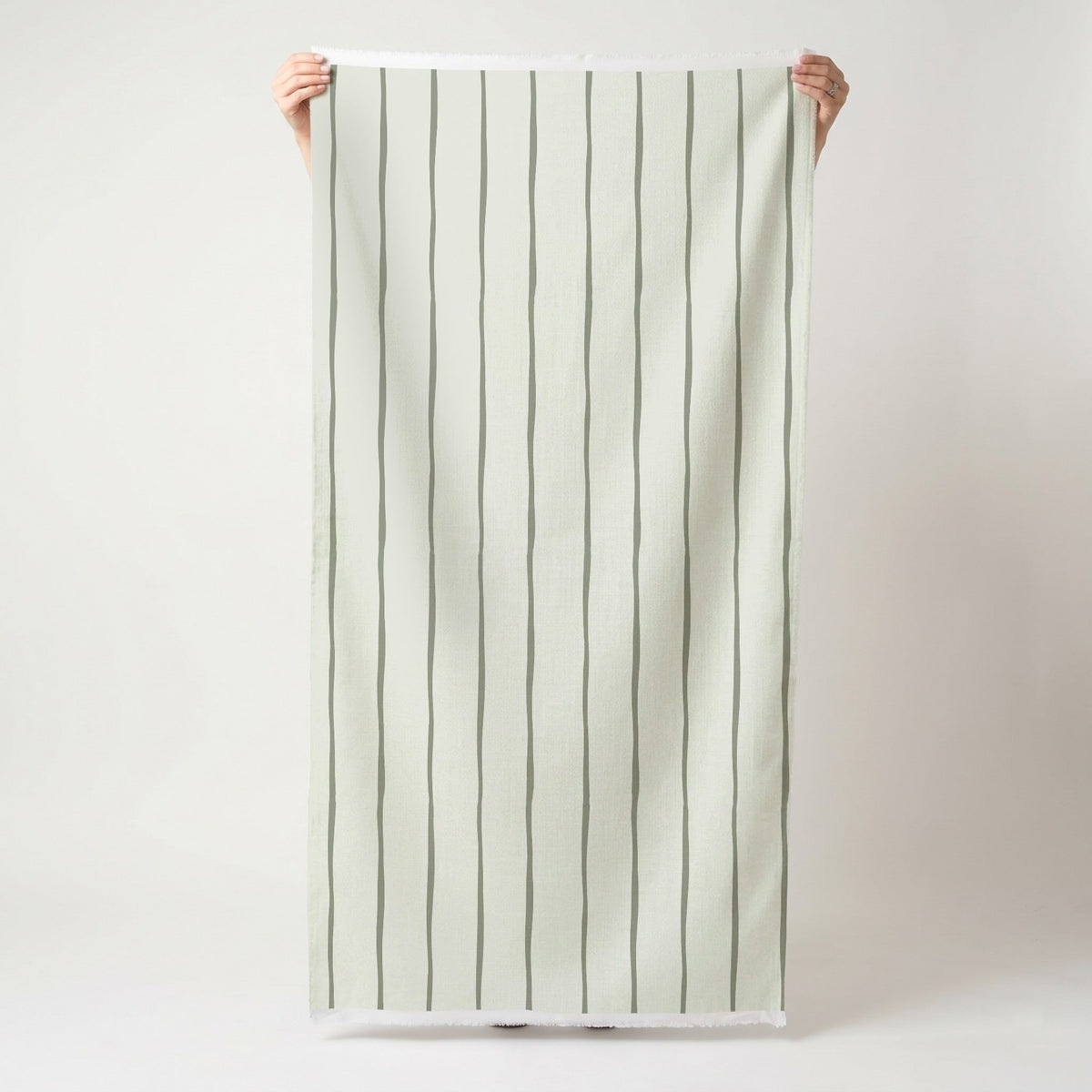 Waterline - Green on Green - Fabric - Painted Paper