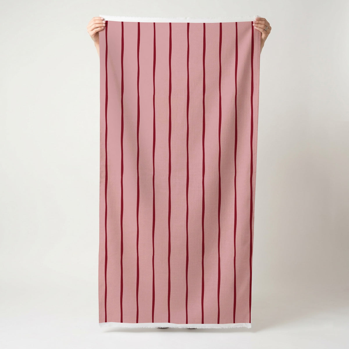 Waterline - Pink & Red - Fabric - Painted Paper