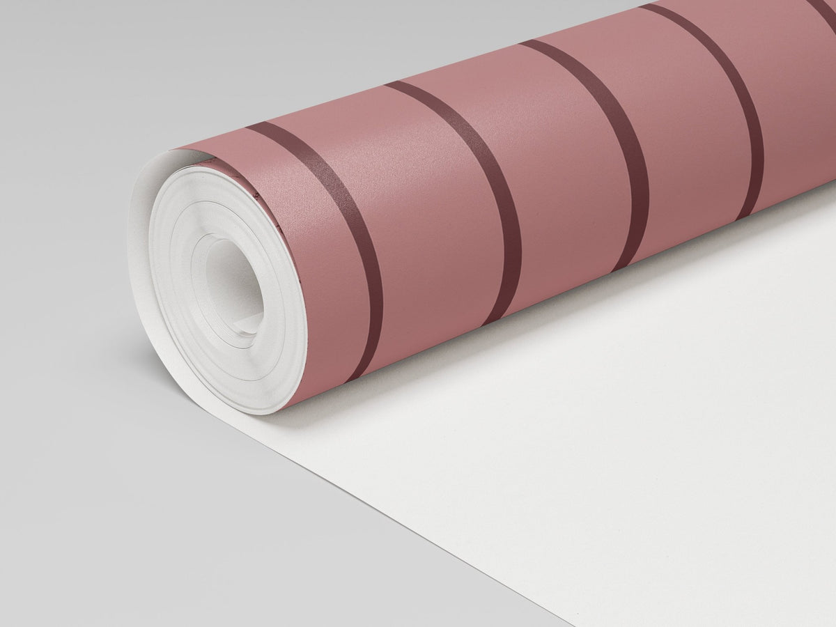 Waterline - Pink & Red Wallpaper - Painted Paper