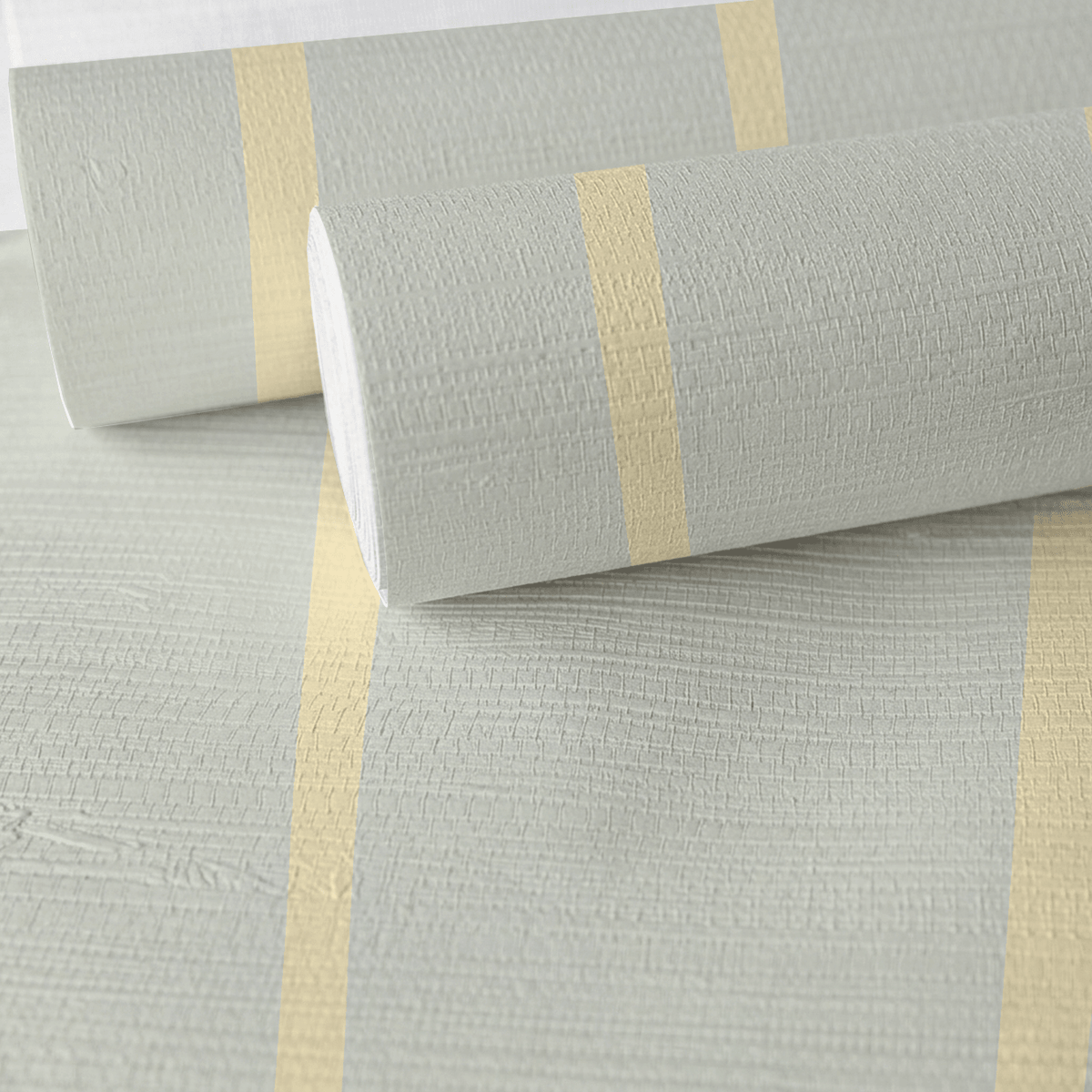 Waterline - Sage & Butter Faux Grasscloth Wallpaper - Painted Paper