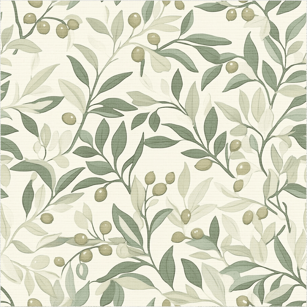 Whispering Vines Faux Grasscloth Wallpaper - Painted Paper