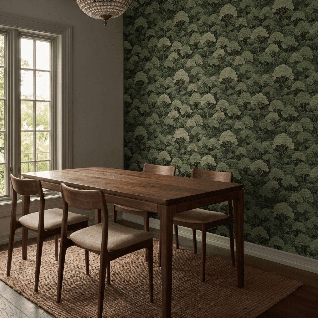 Wild Cypress Faux Grasscloth Wallpaper - Painted Paper