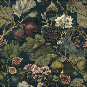 Wild Fig Grove Faux Grasscloth Wallpaper - Painted Paper