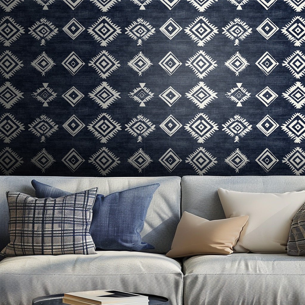 Wilder Blue Wallpaper - Painted Paper