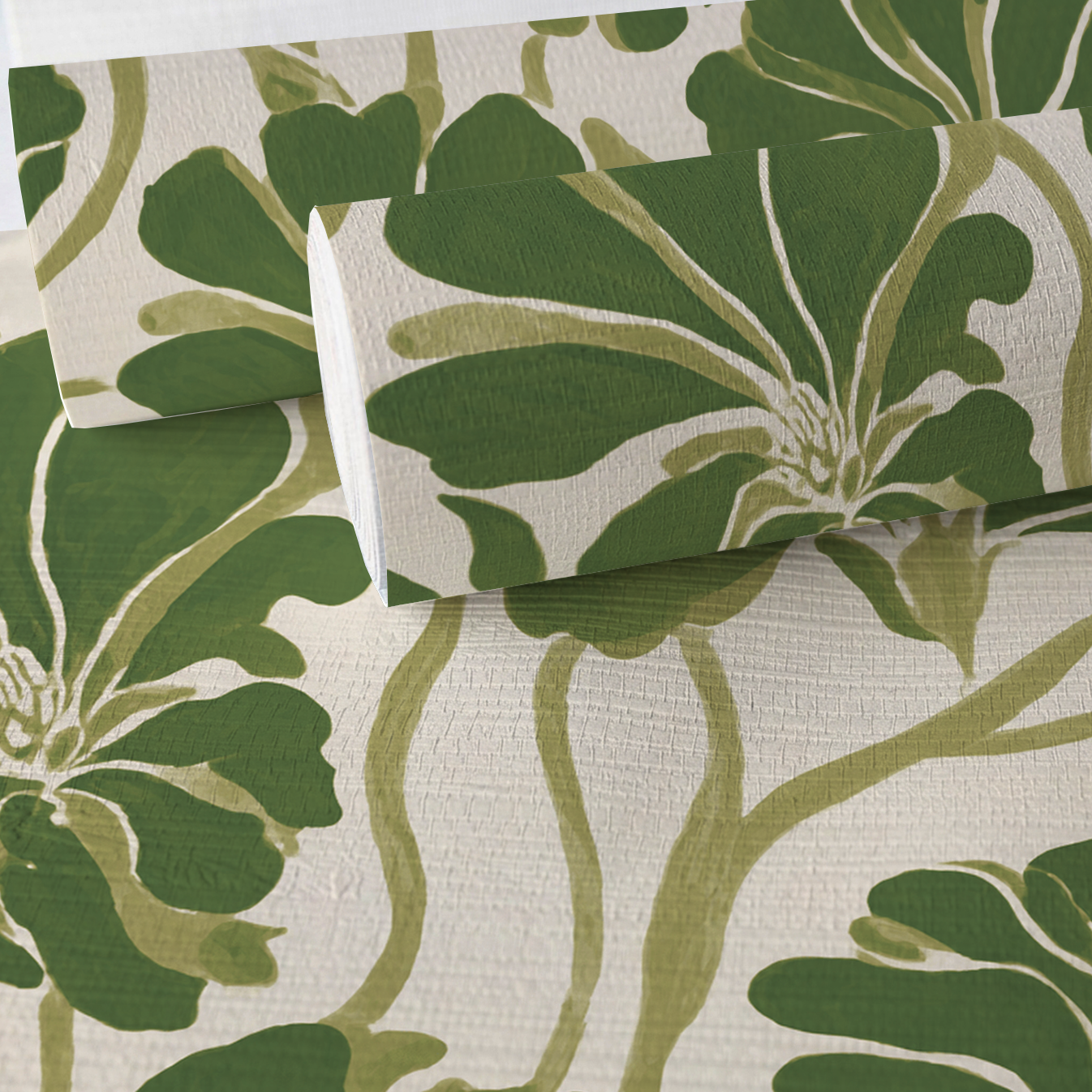 Wildflowers of Tuscany Faux Grasscloth Wallpaper
