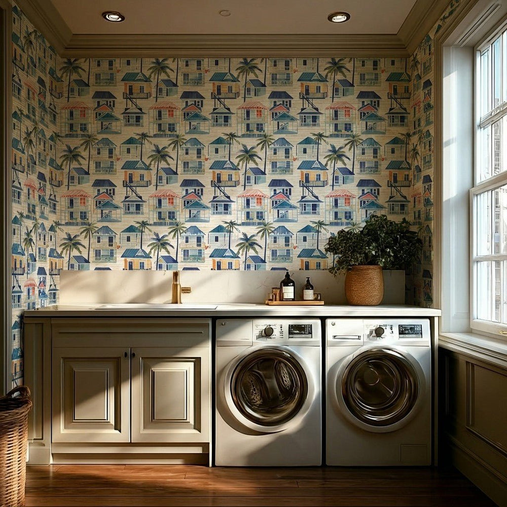Willoughby Faux Grasscloth Wallpaper - Painted Paper