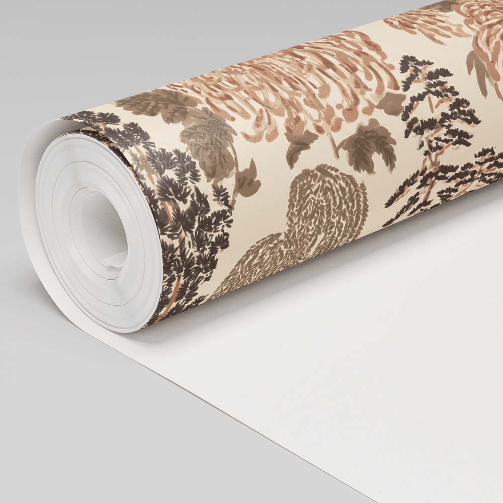 Willow Pagoda Wallpaper - Painted Paper
