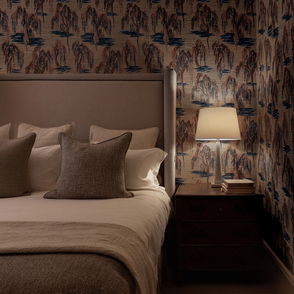 Willowmere Faux Grasscloth Wallpaper - Painted Paper