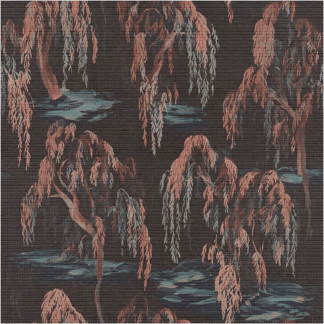 Willowmere Faux Grasscloth Wallpaper - Painted Paper