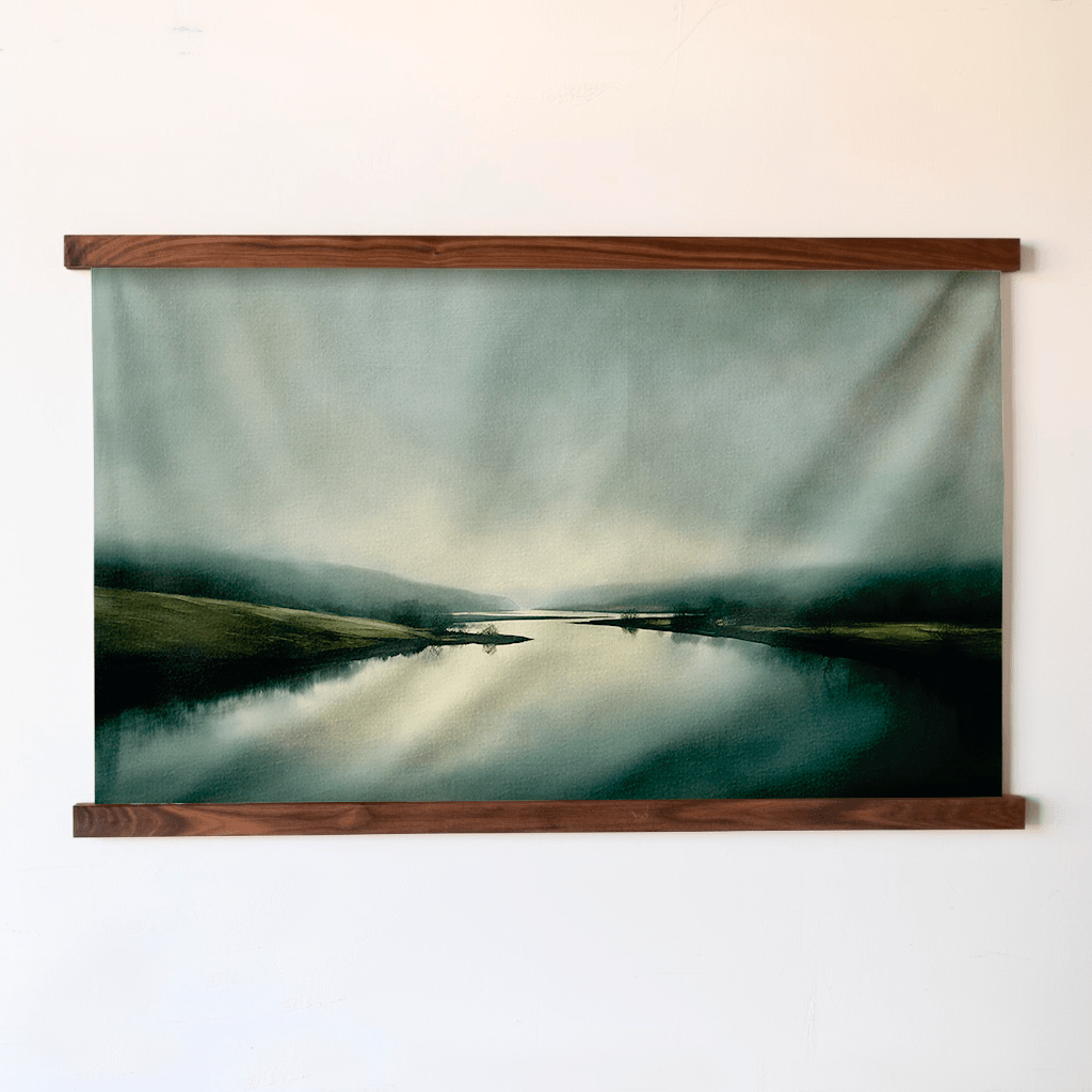 Winding River - Tapestry - Painted Paper