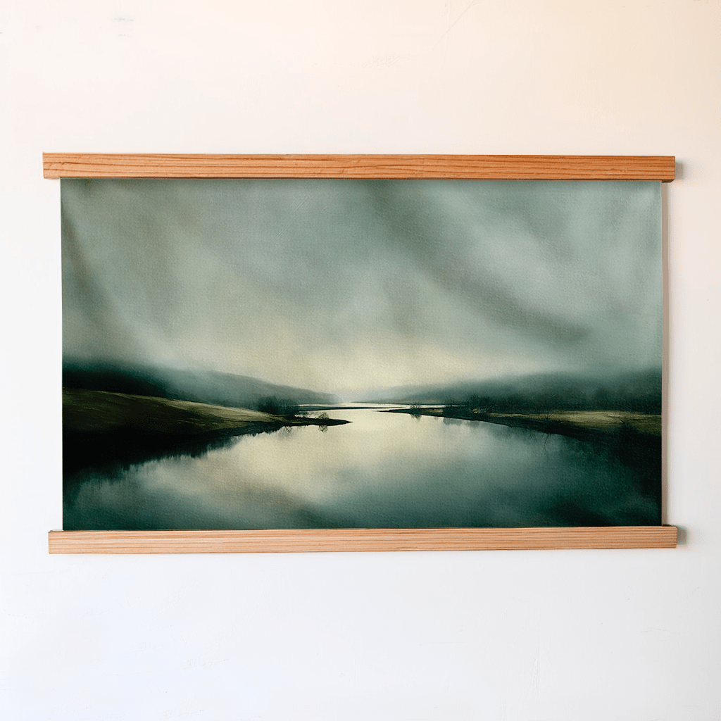 Winding River - Tapestry - Painted Paper