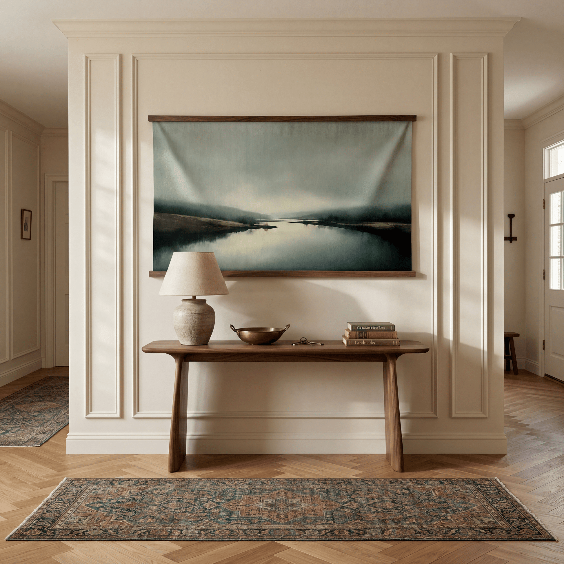 Winding River - Tapestry - Painted Paper