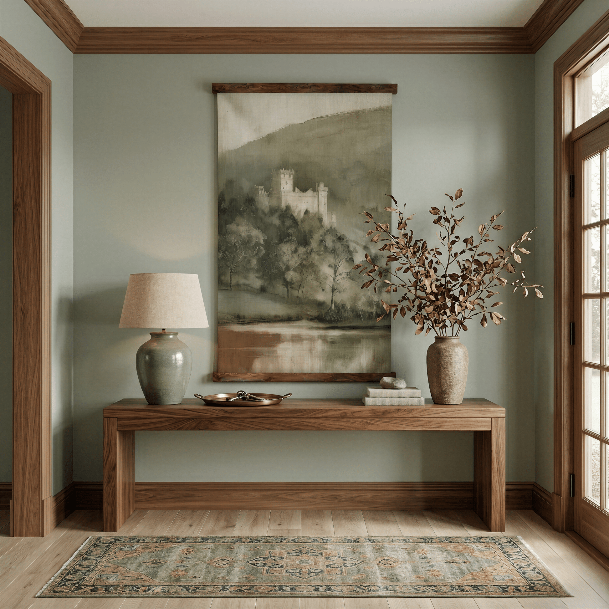 Windsor Castle Overlook - Tapestry - Painted Paper