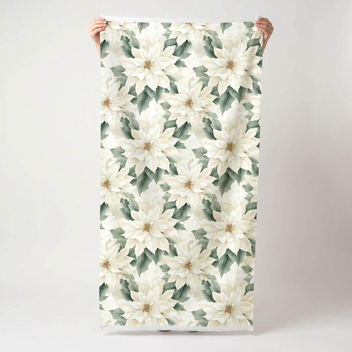 Winter Bloom - Fabric - Painted Paper