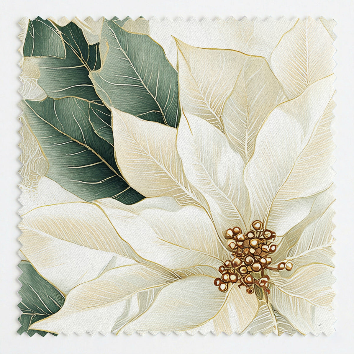 Winter Bloom - Fabric - Painted Paper