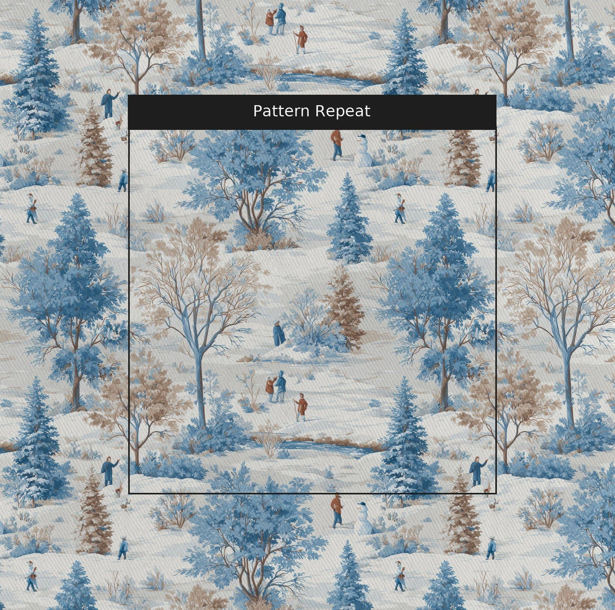 Winter Stroll - Fabric - Painted Paper