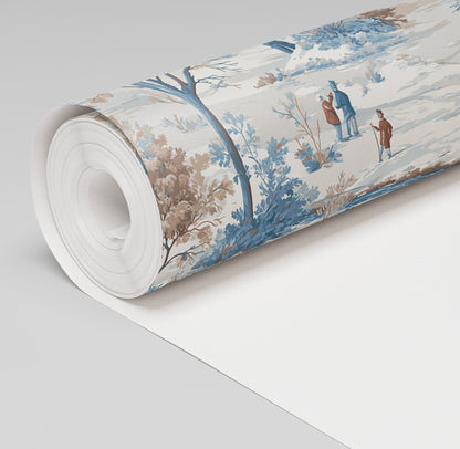 Winter Stroll Wallpaper - Painted Paper