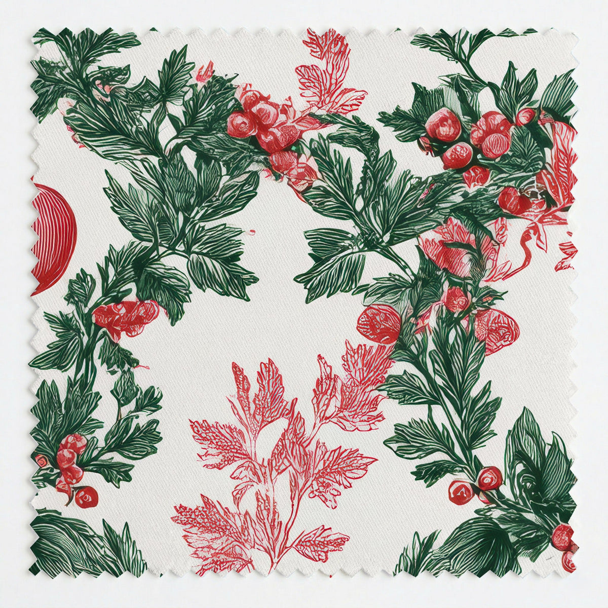 Winters Garland - Fabric - Painted Paper