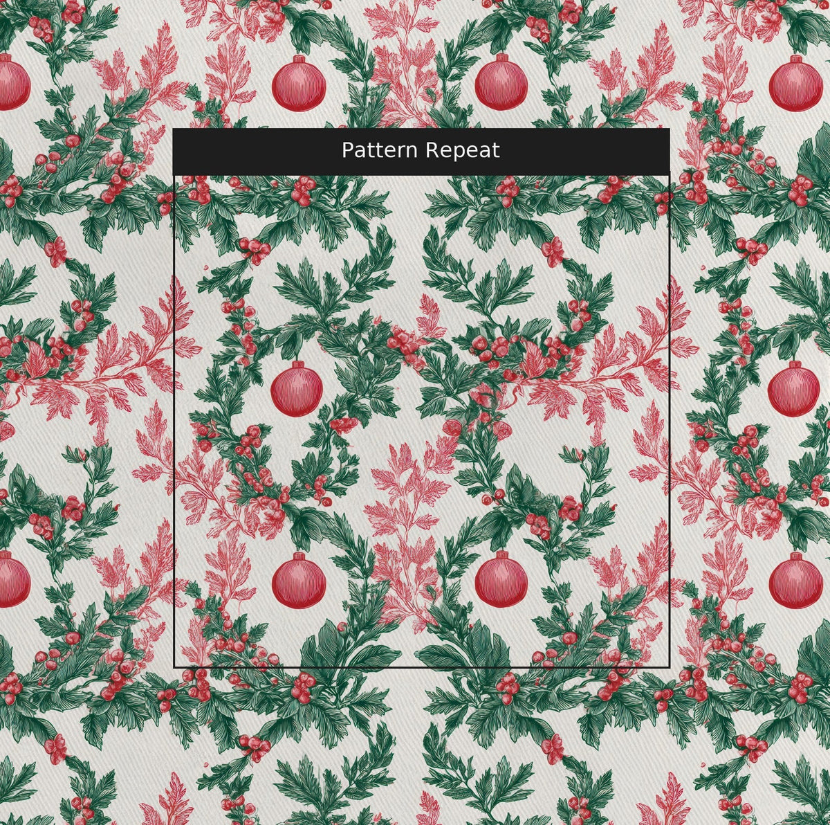 Winters Garland - Fabric - Painted Paper