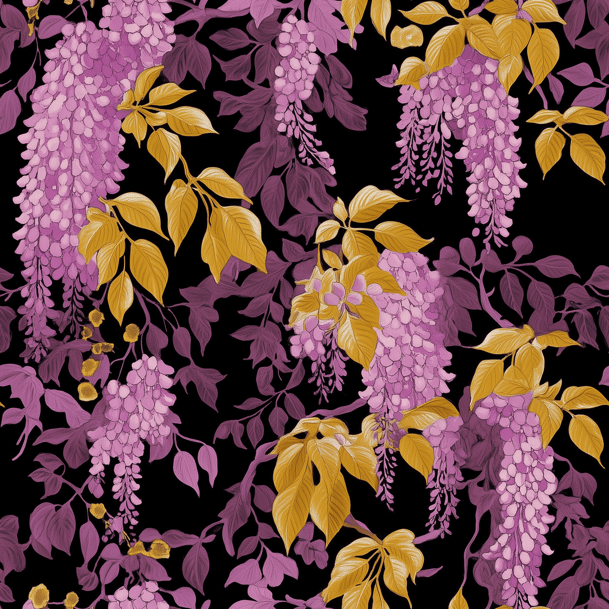 Wisteria Spell Wallpaper - Painted Paper