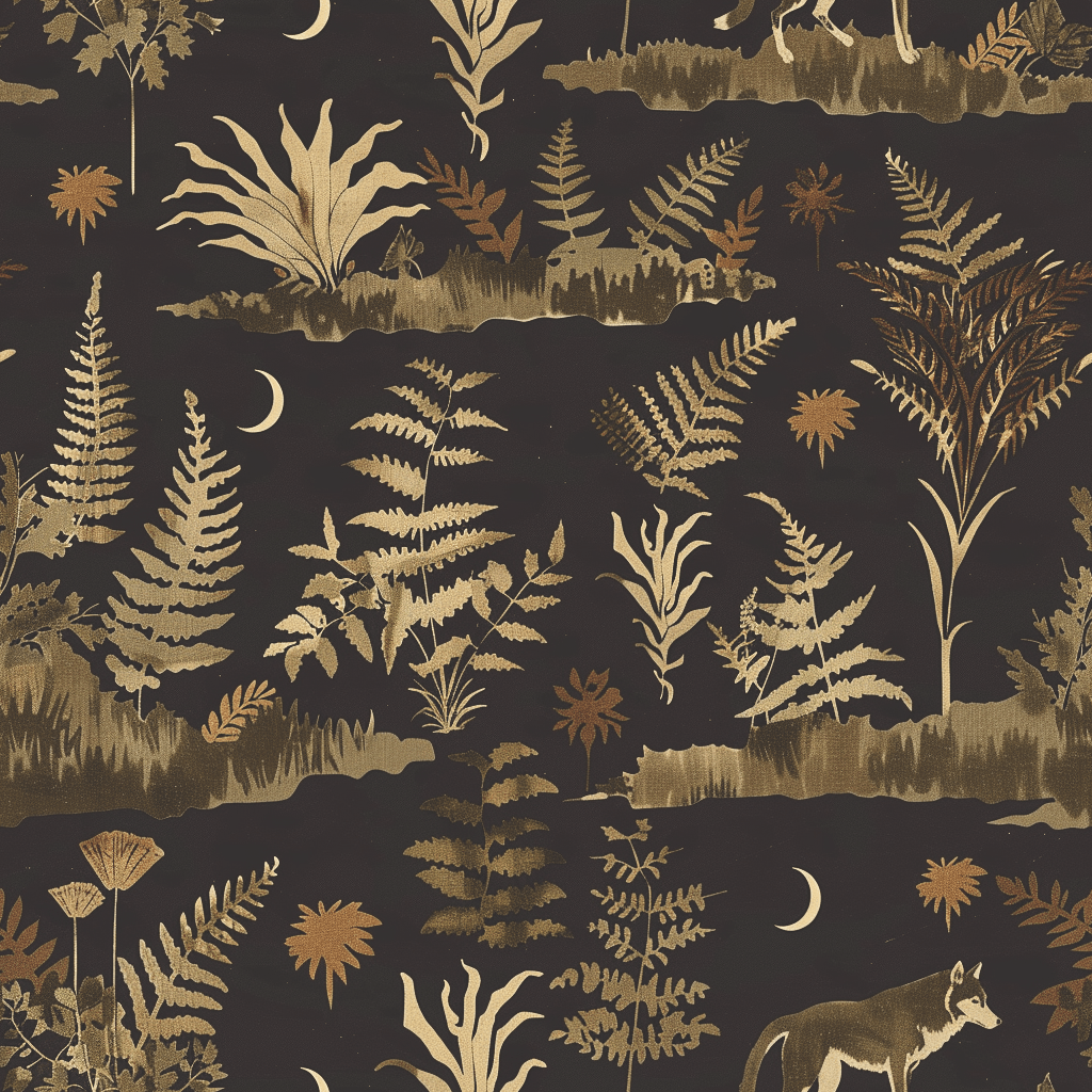 Wolf at Dusk Wallpaper - Painted Paper
