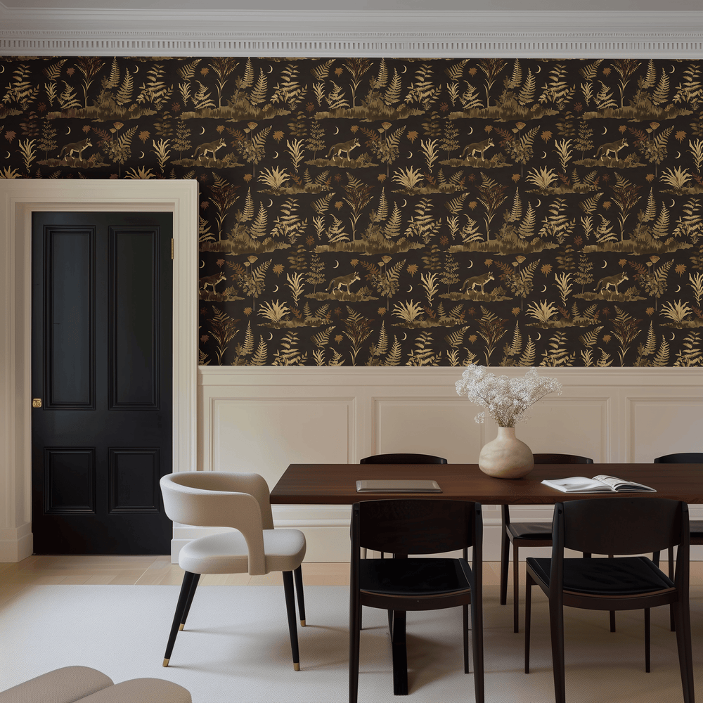 Wolf at Dusk Wallpaper - Painted Paper