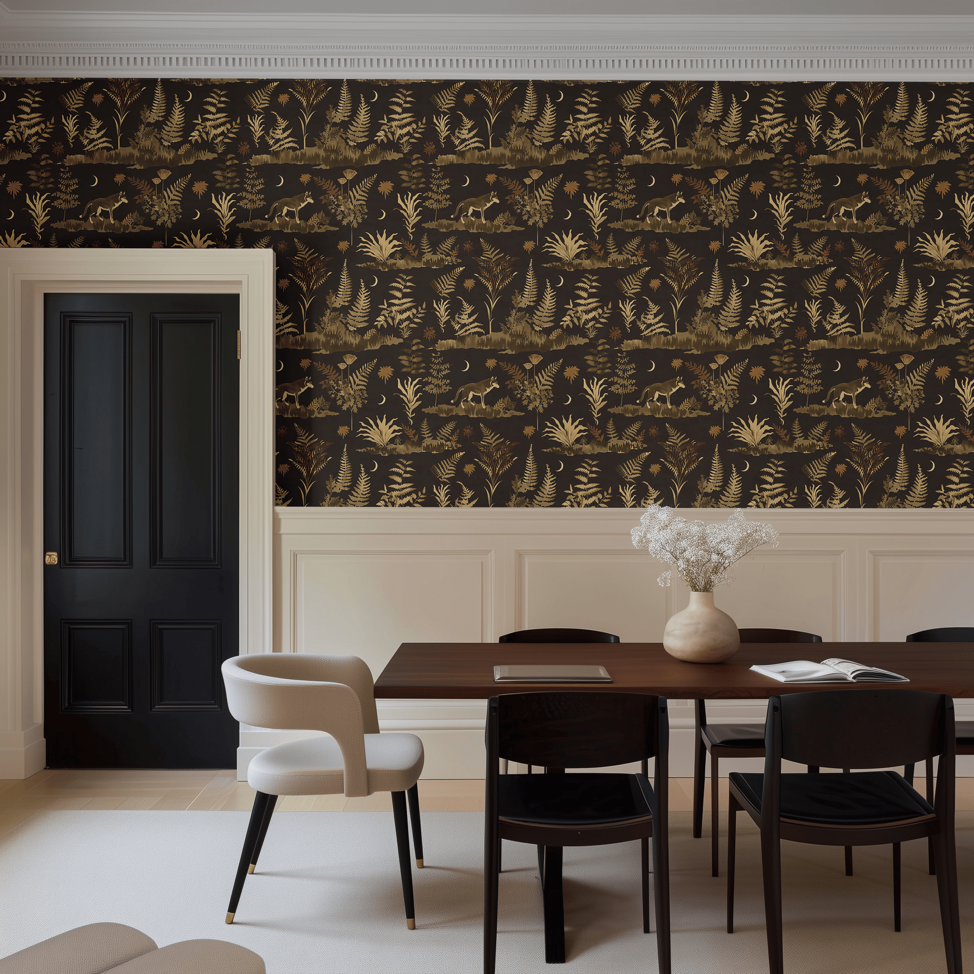 Wolf at Dusk Wallpaper - Painted Paper