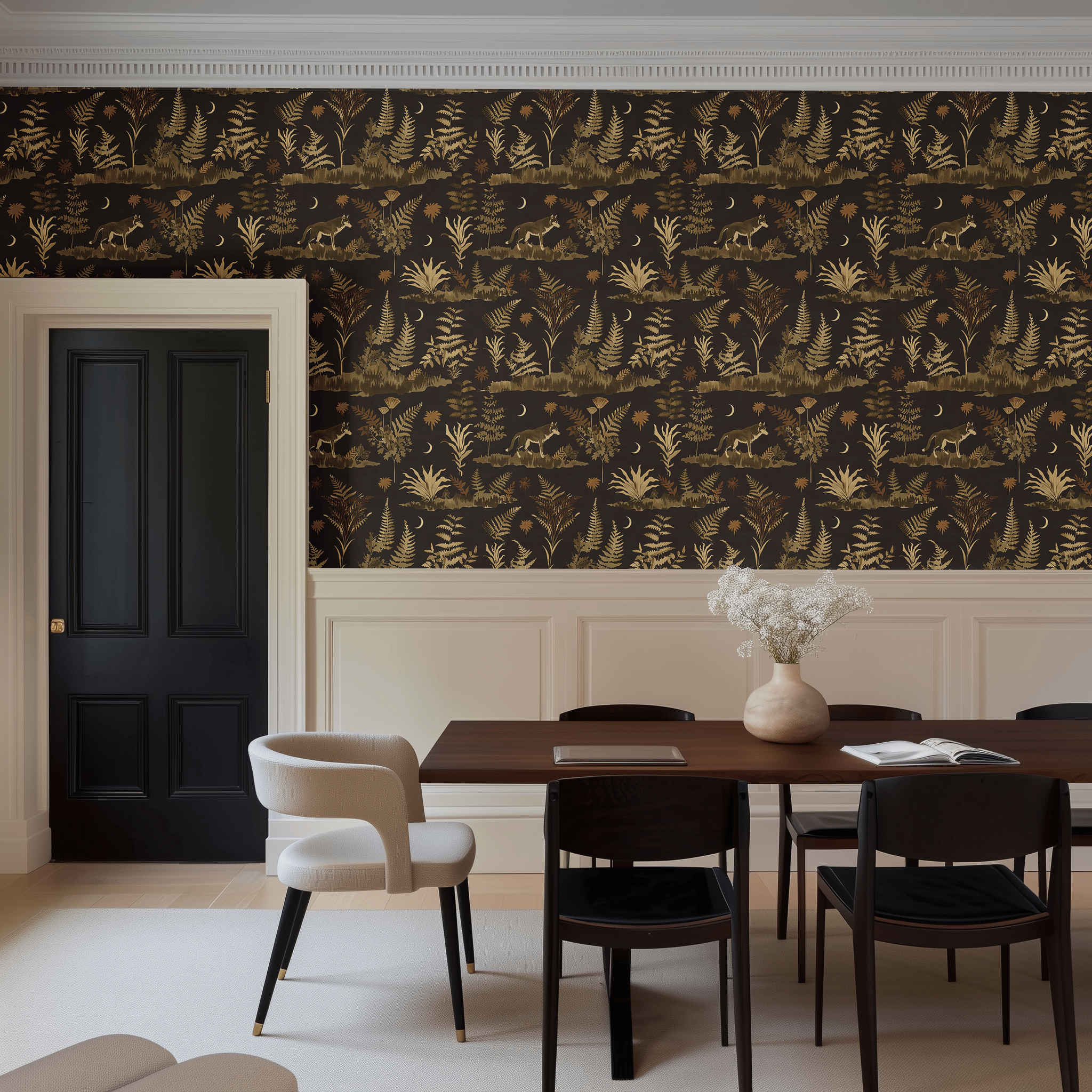 Wolf at Dusk Wallpaper - Painted Paper