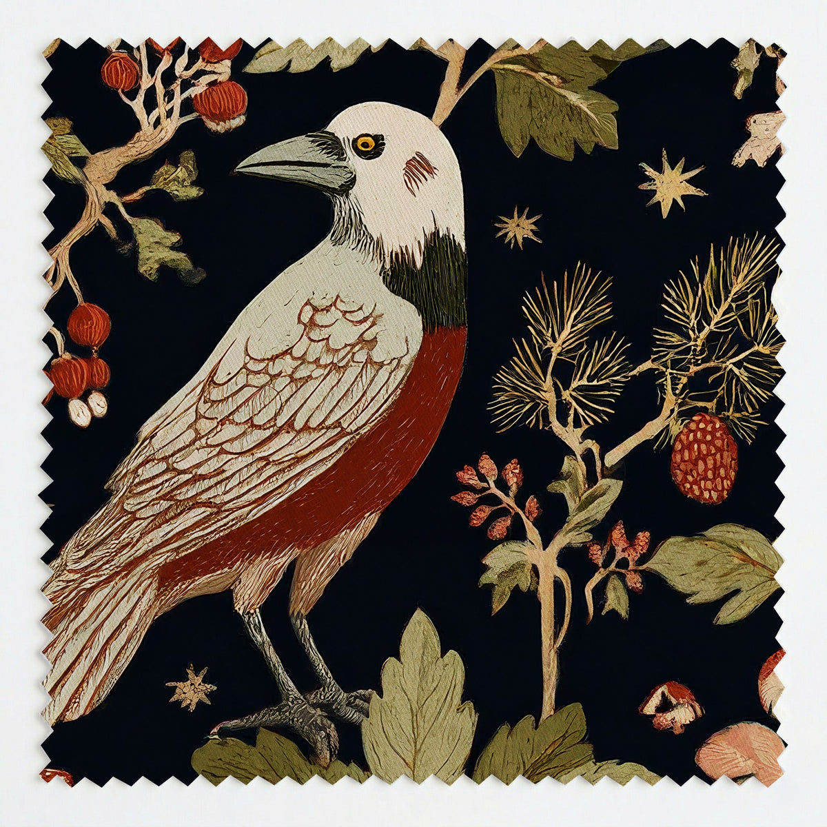 Woodland Aviary - Fabric - Painted Paper