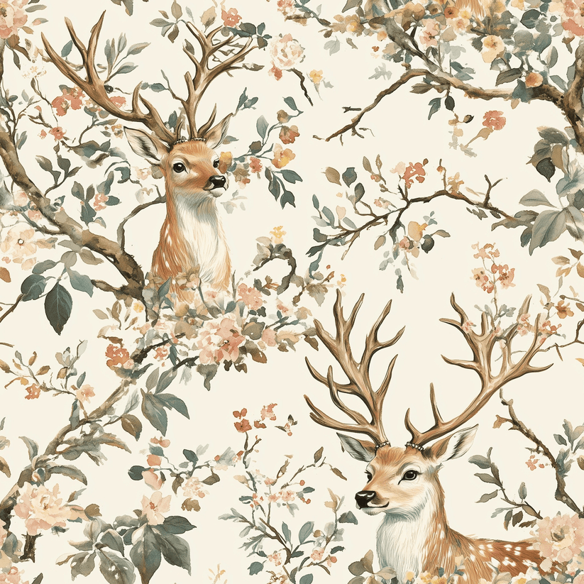 Woodland Majesty Wallpaper Painted Paper