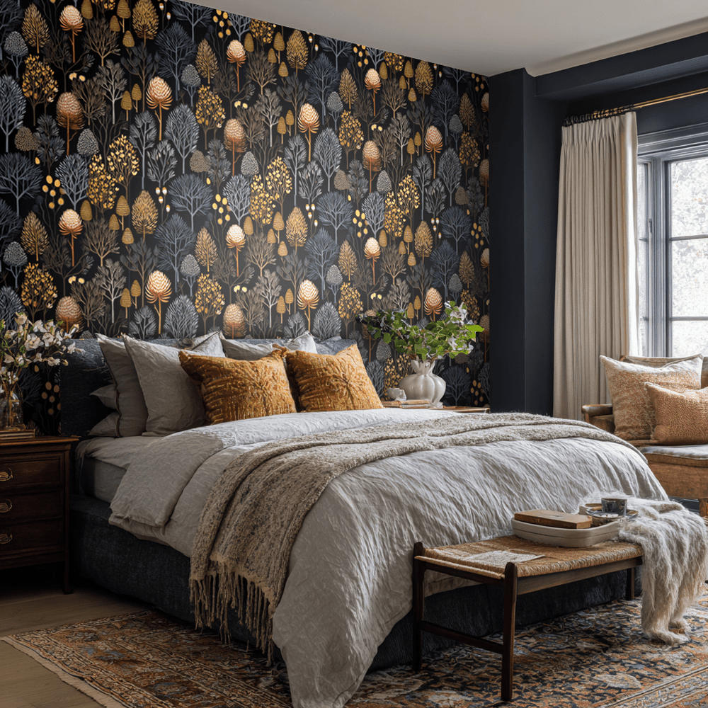 Wren Wallpaper - Painted Paper