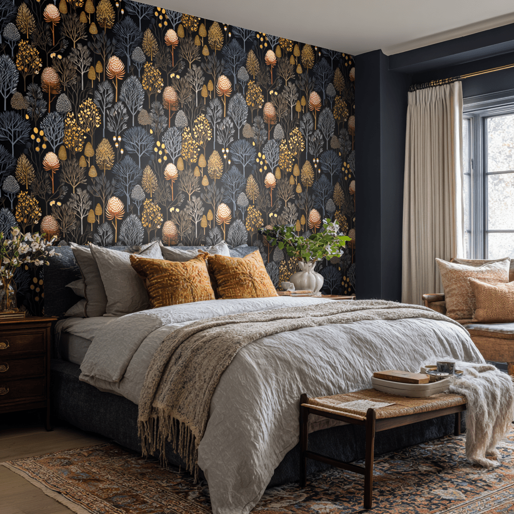 Wren Wallpaper - Painted Paper